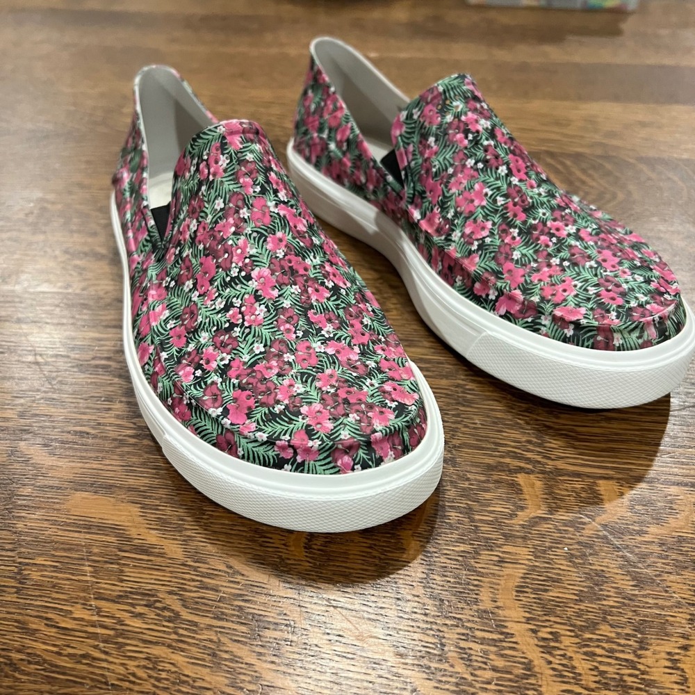 Crocs CitiLane Slip On Sneakers Womens 9 Floral Tropical Pink Green 204623